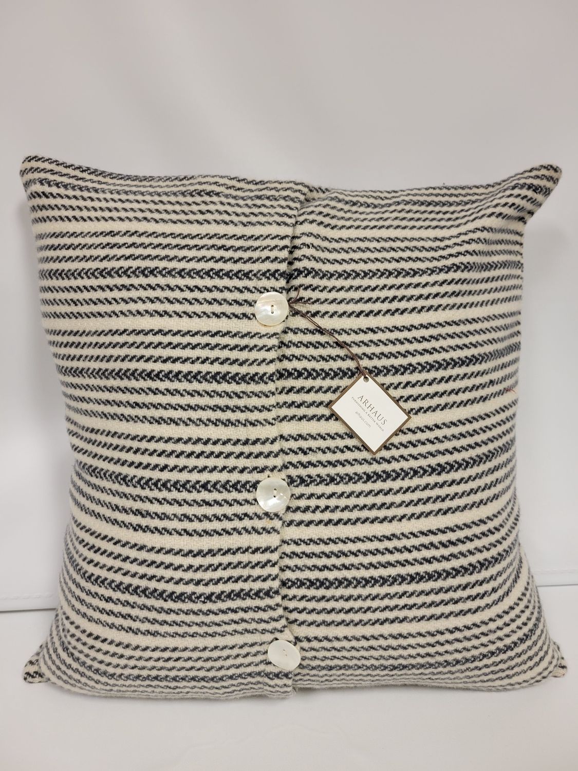 Arhaus Navy &amp; Off-White Wool Pillow Cover - RS4532