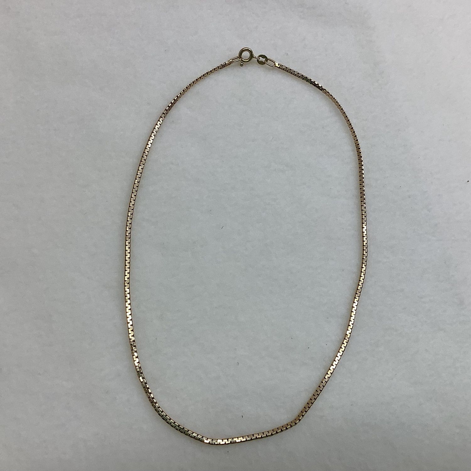 14K Flat Box 15&quot; Chain - RS4602