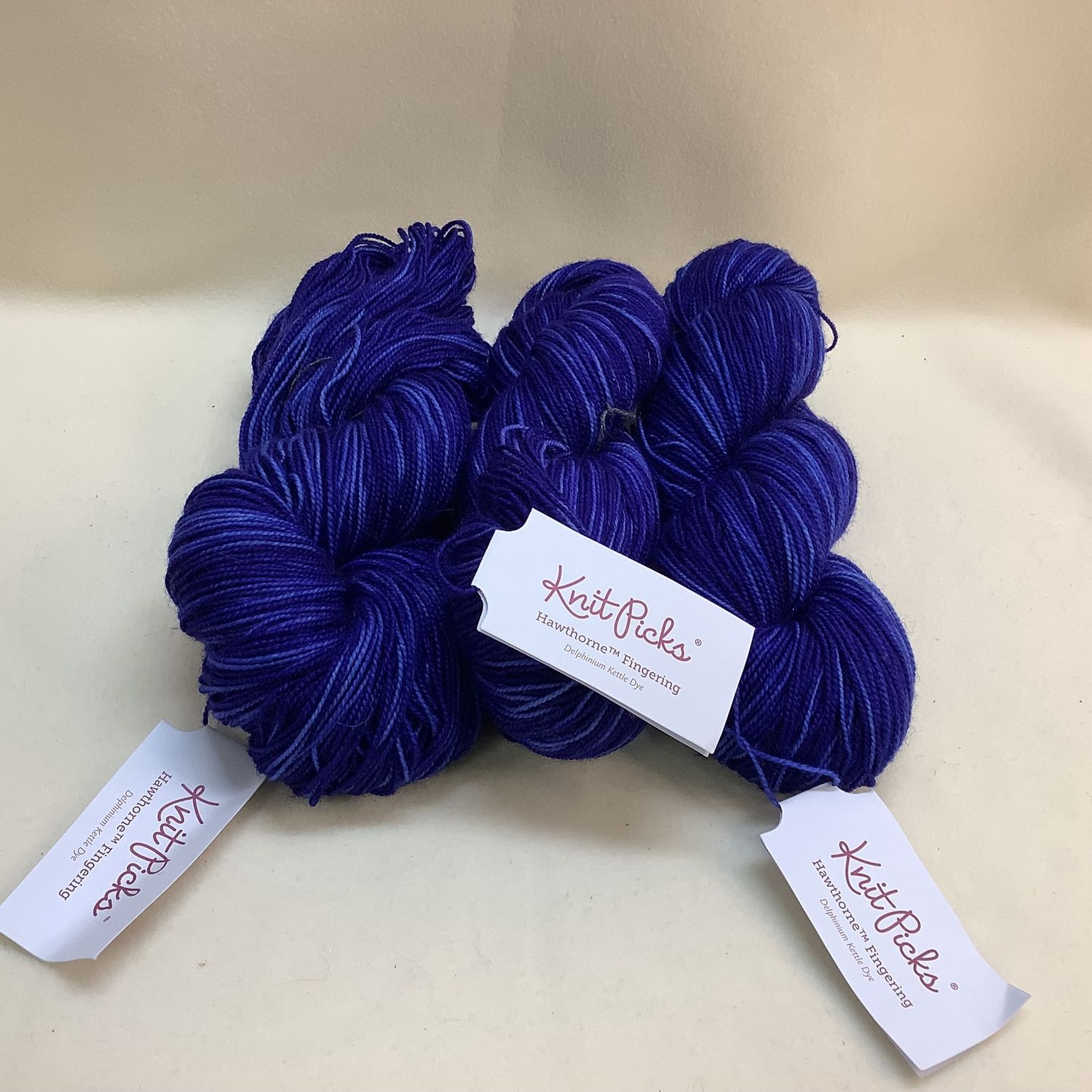 Knit Picks Hawthorne Fingering Yarn (3 Skeins), Color: Delphinium Kettle Dry - RS4626