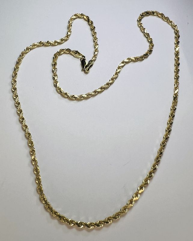 14K Gold Rope 20&quot; Chain - RS4596