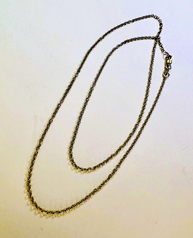 14K Gold Petite Rolo 18&quot; Chain - RS4597