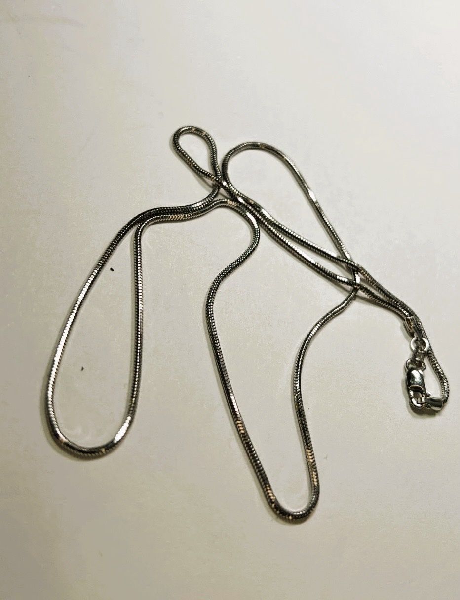 14K White Gold Snake 20&quot; Chain - RS4598