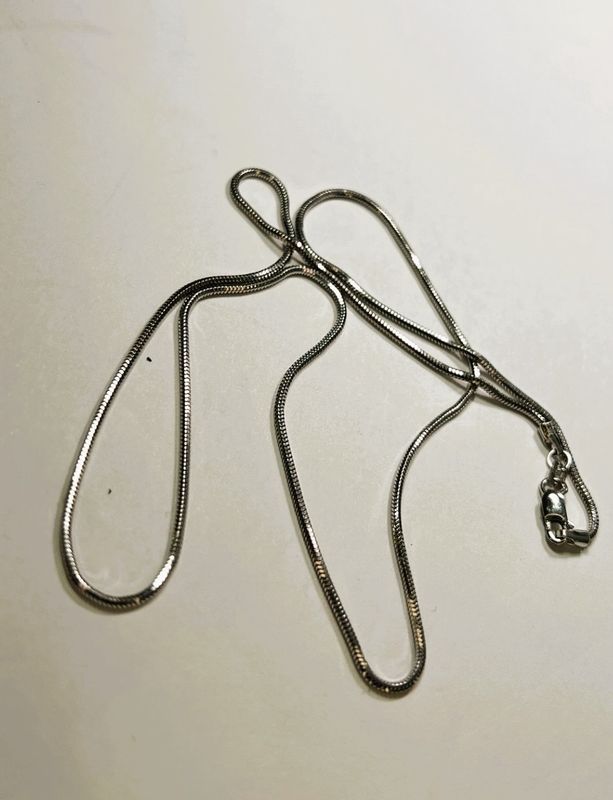 14K White Gold Snake 20&quot; Chain - RS4598