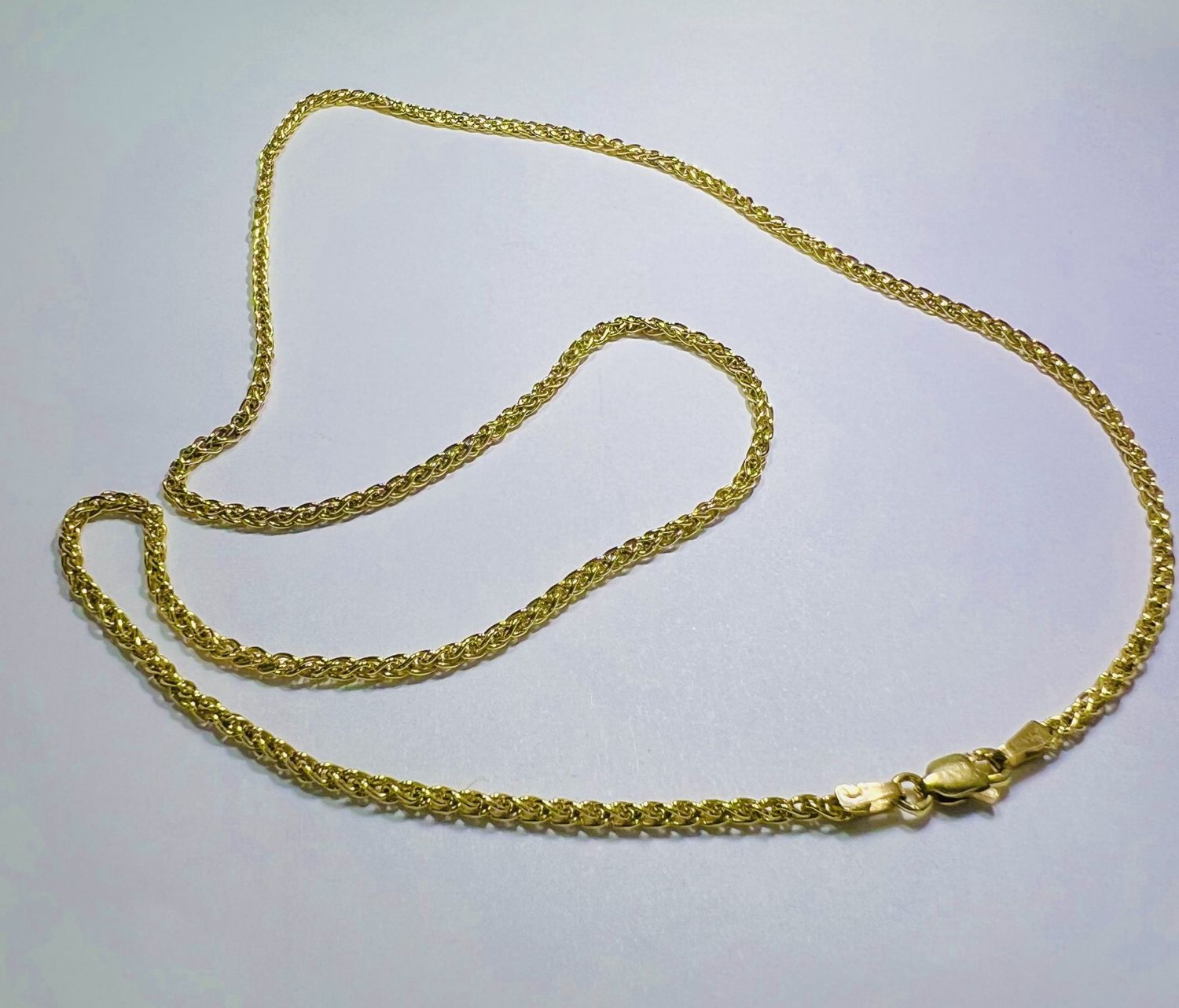 14K Gold Wheat 20&quot; Chain - RS4600