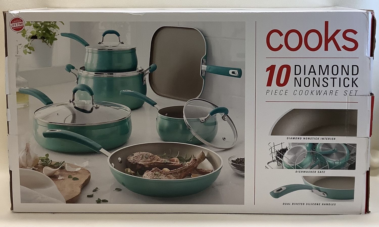 Cooks 10-PC Diamond Nonstick Cookware Set - RS4663