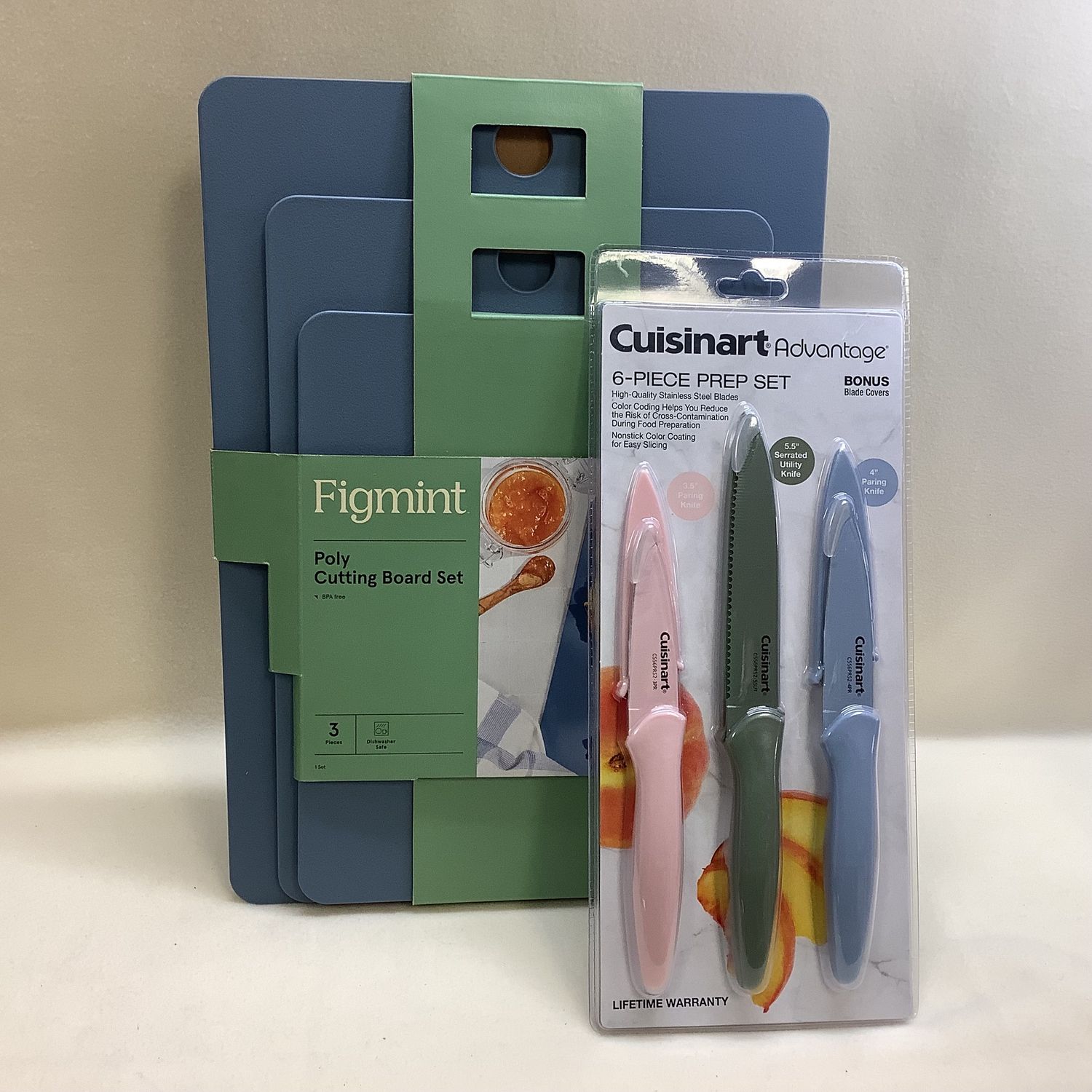 3-PC Recycled Poly Essentials Cutting Board Set, Blue &amp; Cuisinart Advantage 6-PC Prep Set - RS4672