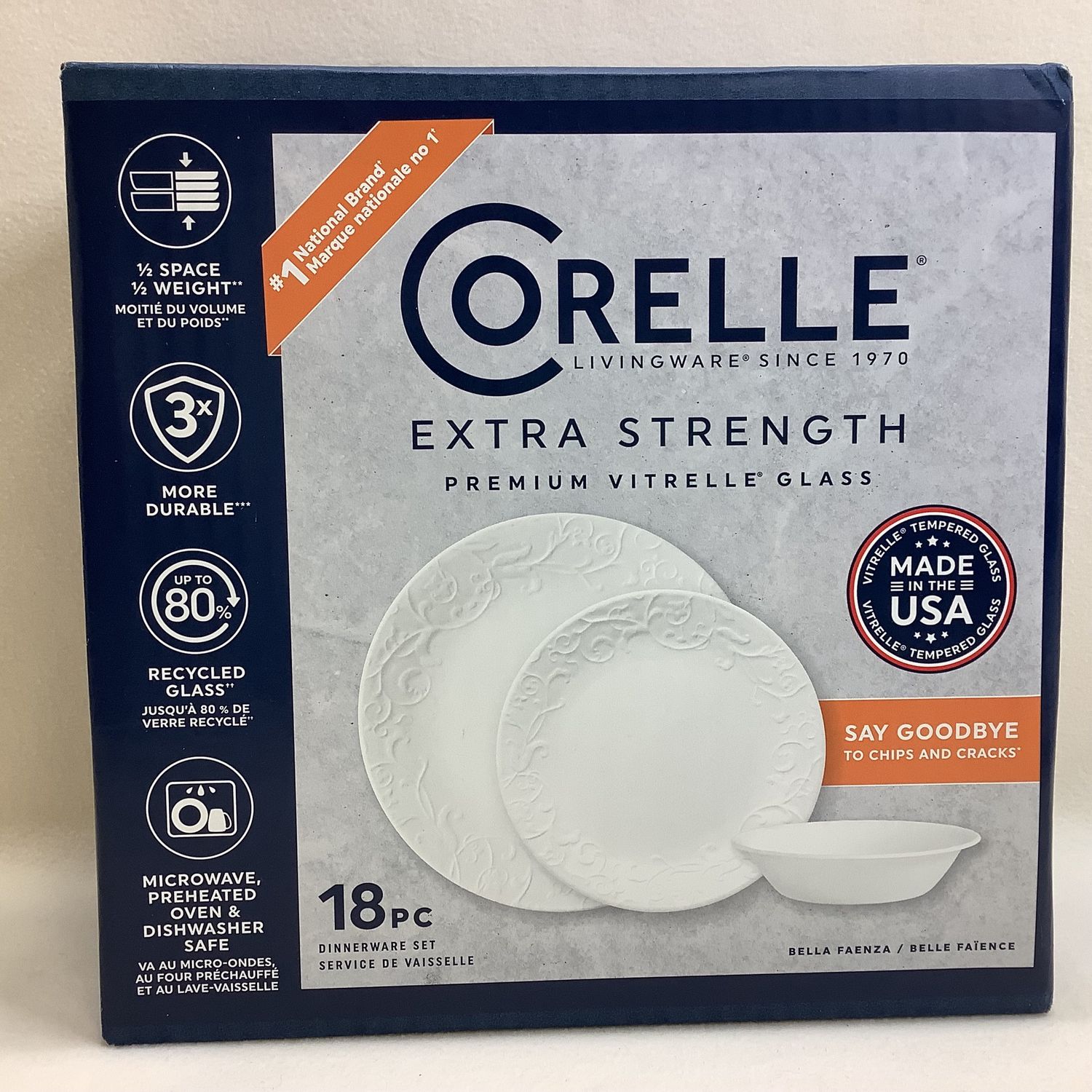 Corelle 18-PC White Dinnerware Set - RS4695