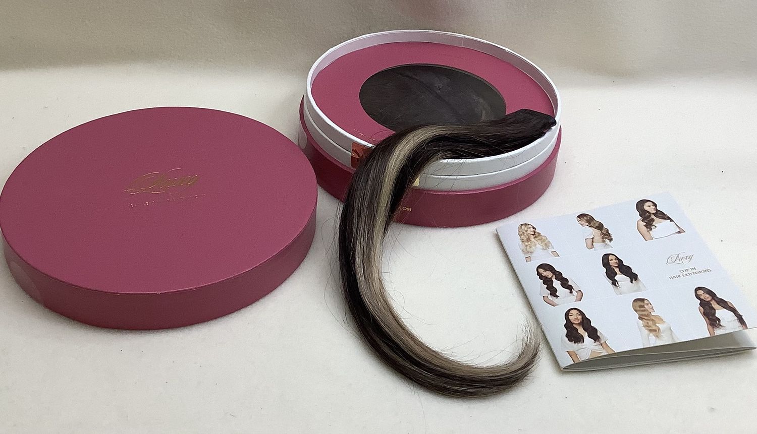 Lucy Seamless Clip In Hair Extensions, Mocha Brown Highlights - RS4713
