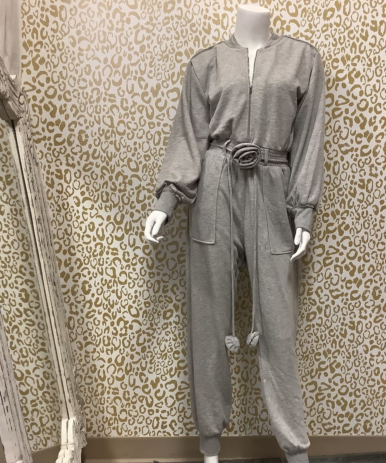 For Love &amp; Lemons Yuna Jumpsuit, Grey (Women&#39;s Size S) - CL1973