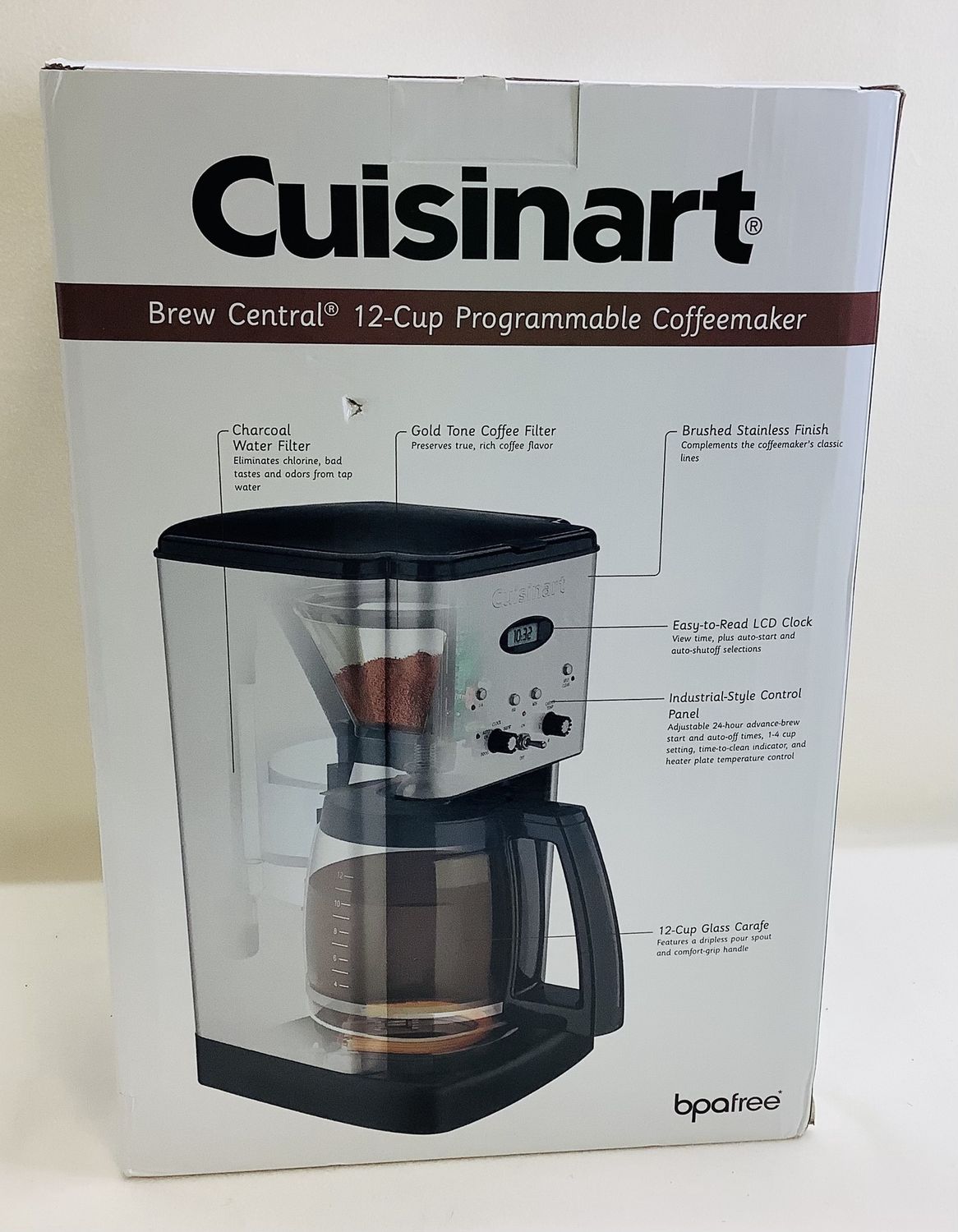 Cuisinart Brew Central 12-Cup Programmable Coffee Maker, Brushed Stainless - RS4722