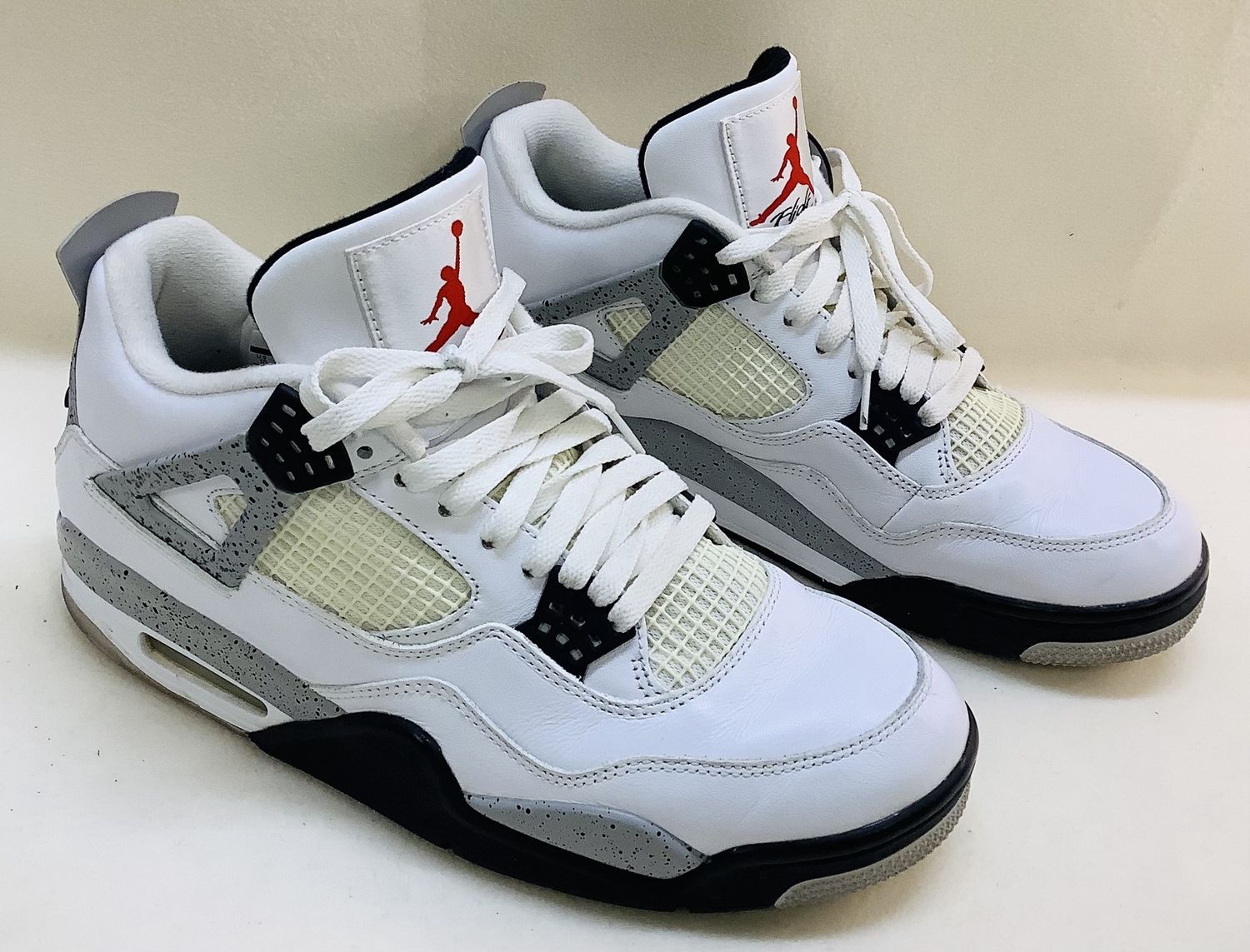Nike Air Jordan 4 Retro White Cement 2016 Sneakers (Men&#39;s Size 10) - CL1984