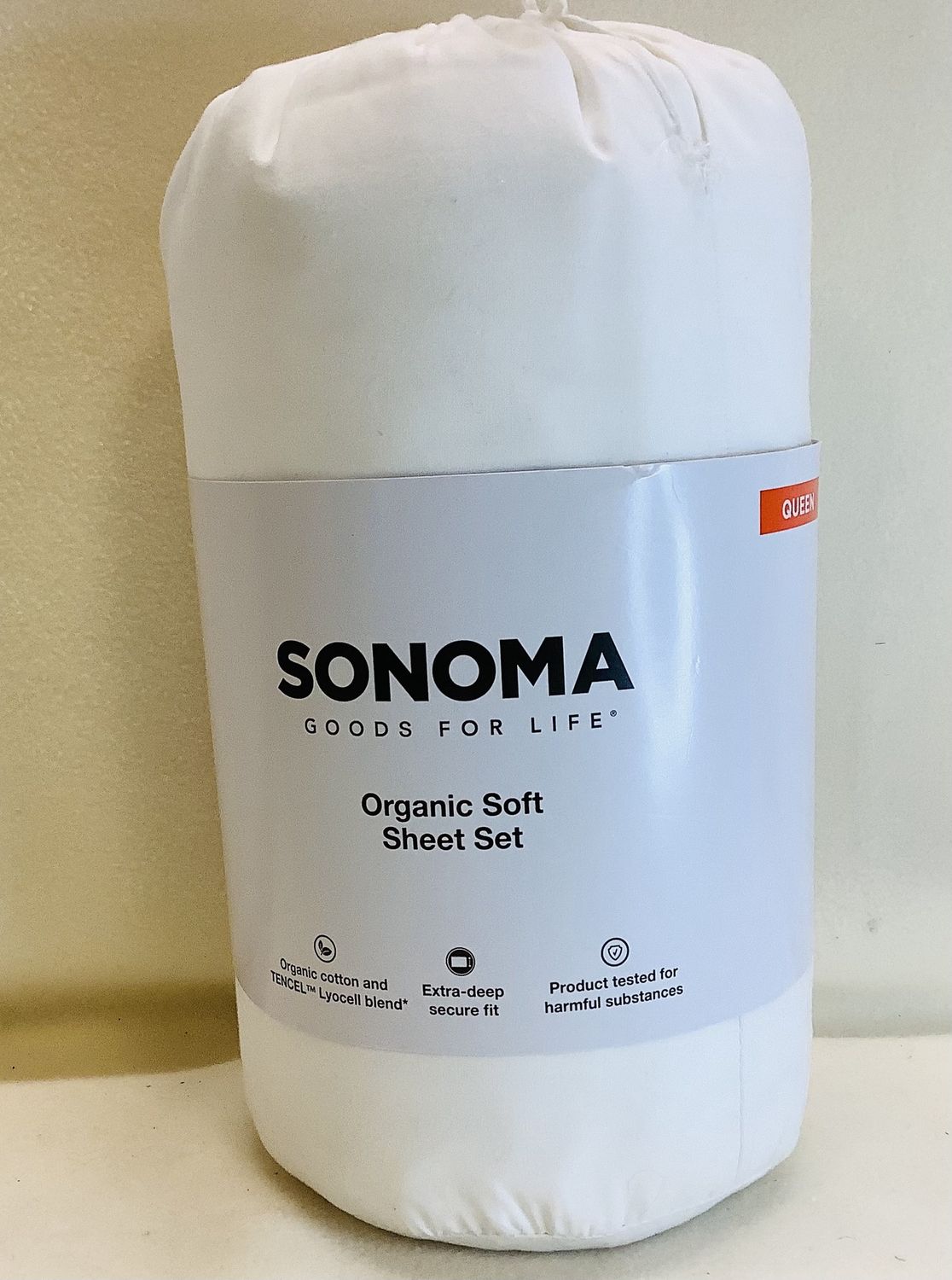 Sonoma Goods for Life Organic Soft Sheet Set (Queen), White - RS4753
