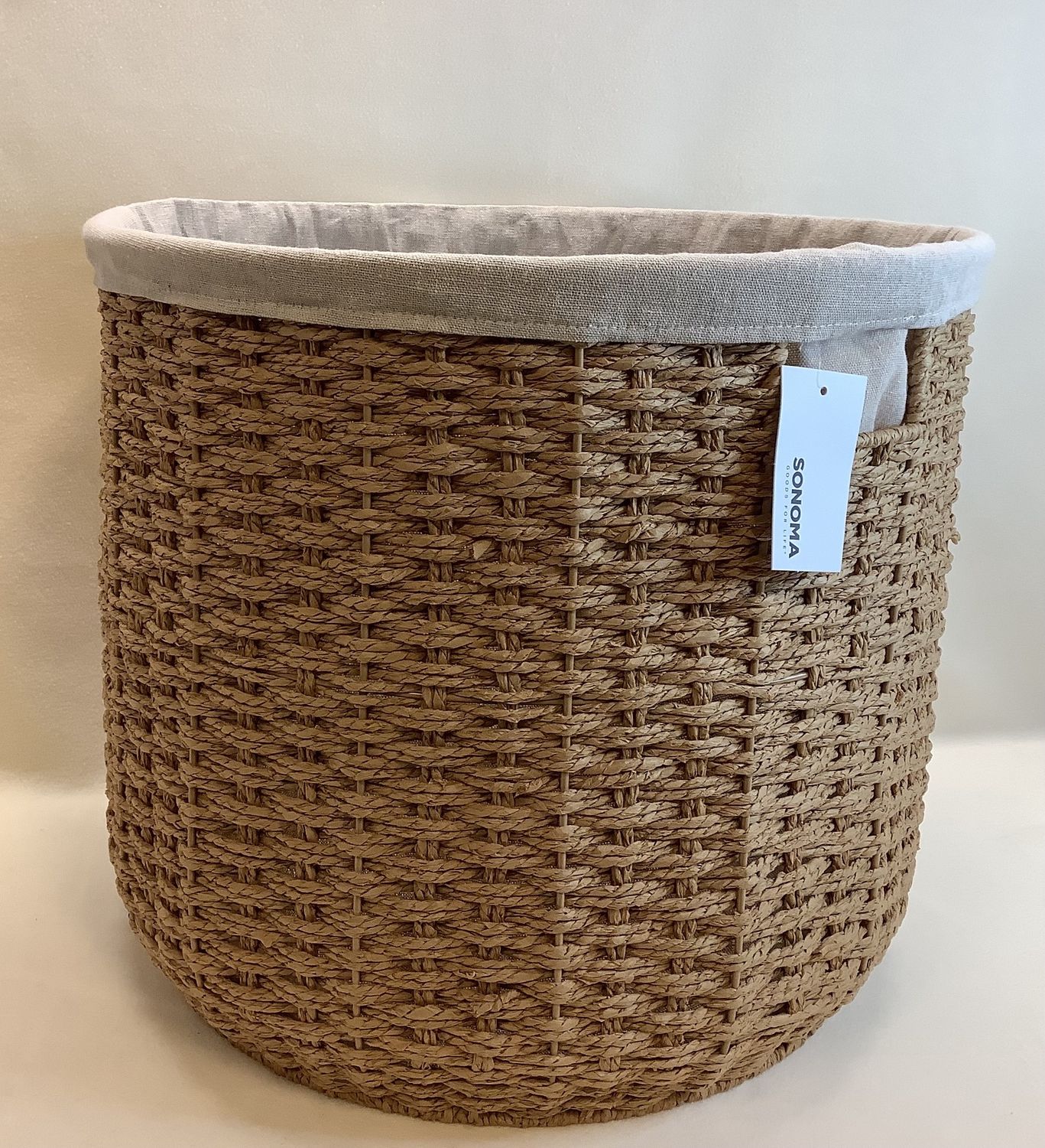 Sonoma Goods for Life Hand-woven Wicker Laundry Hamper w/Cloth Liner - RS4788