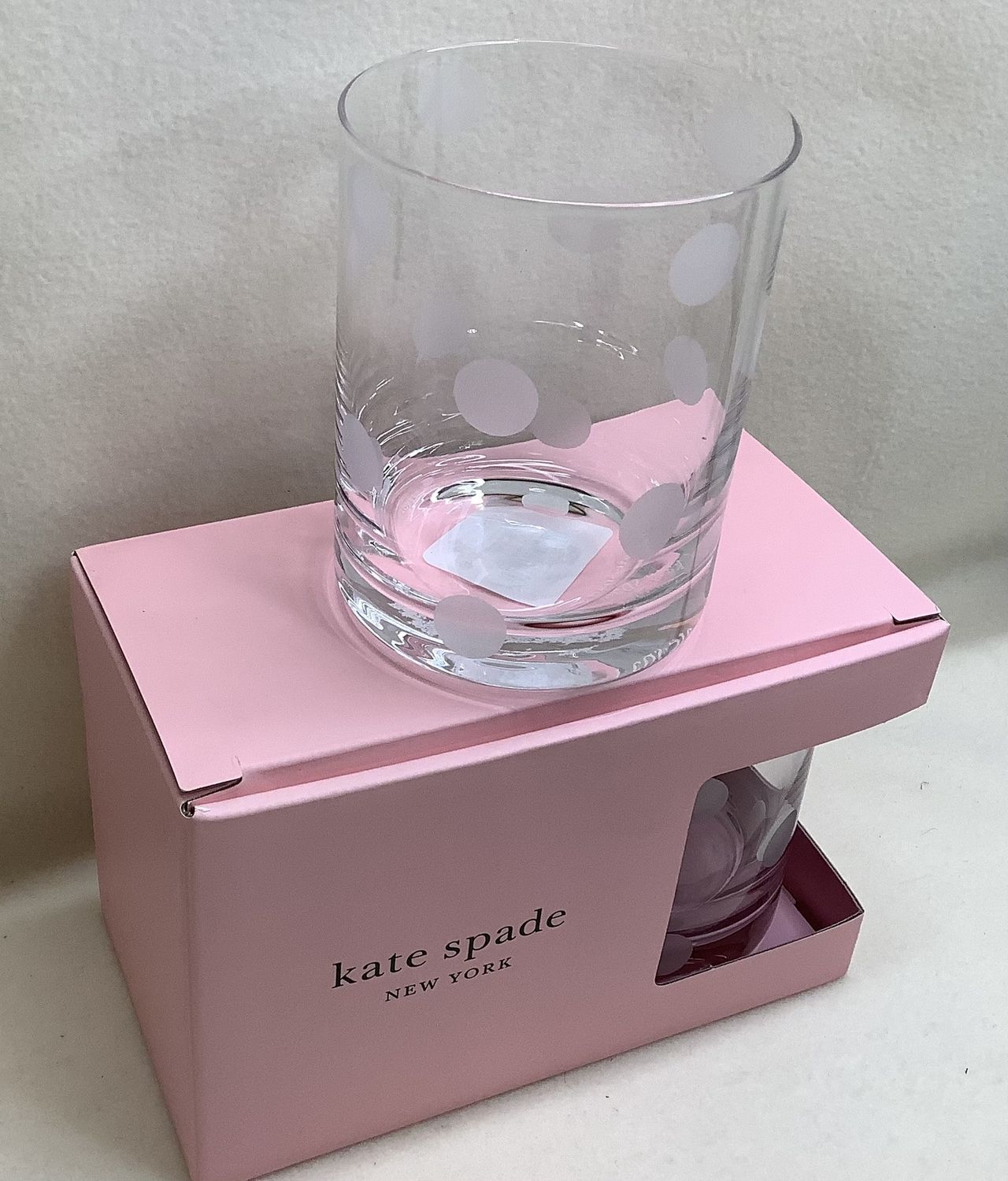 Kate Spade Pearl Place Dot Etched 12 oz. Whiskey Glasses (Set of 2) - RS4808