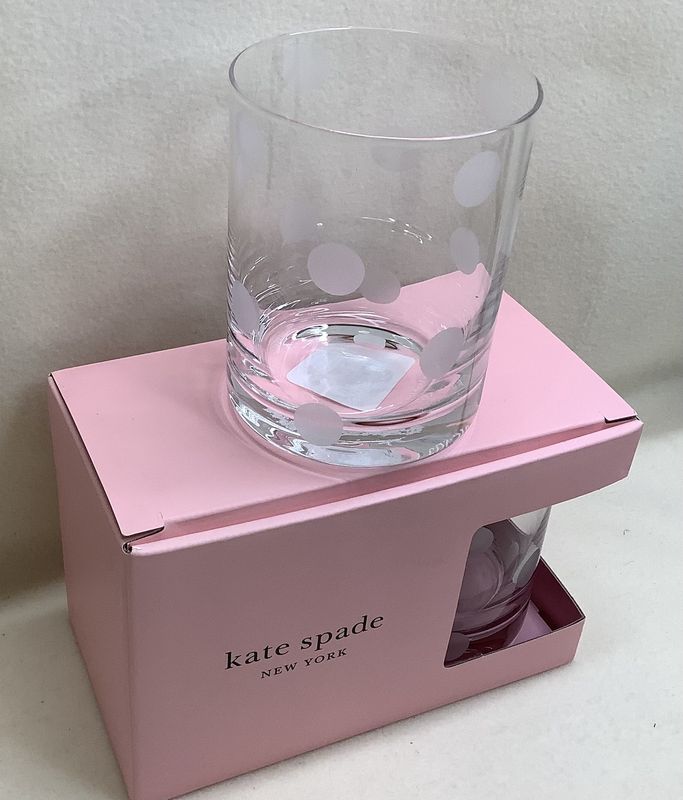 Kate Spade Pearl Place Dot Etched 12 oz. Whiskey Glasses (Set of 2) - RS4808