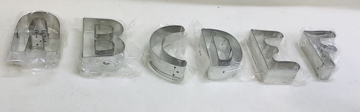 26-PC Large Alphabet Cookie Cutter Set (A - Z), Stainless Steel - RS4804