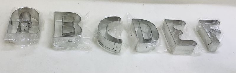 26-PC Large Alphabet Cookie Cutter Set (A - Z), Stainless Steel - RS4804