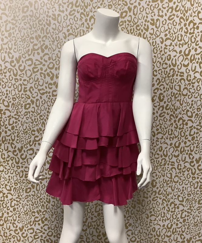 Rebecca Taylor Party Girl Strapless Dress, Electric Raspberry (Women&#39;s Size 2) - CL1996
