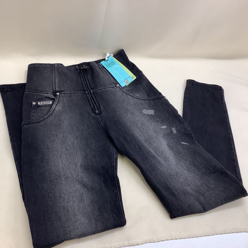 Freddy WRUP Snug Distressed High Waisted Jeans, Black (Women&#39;s Size M) - CL1997