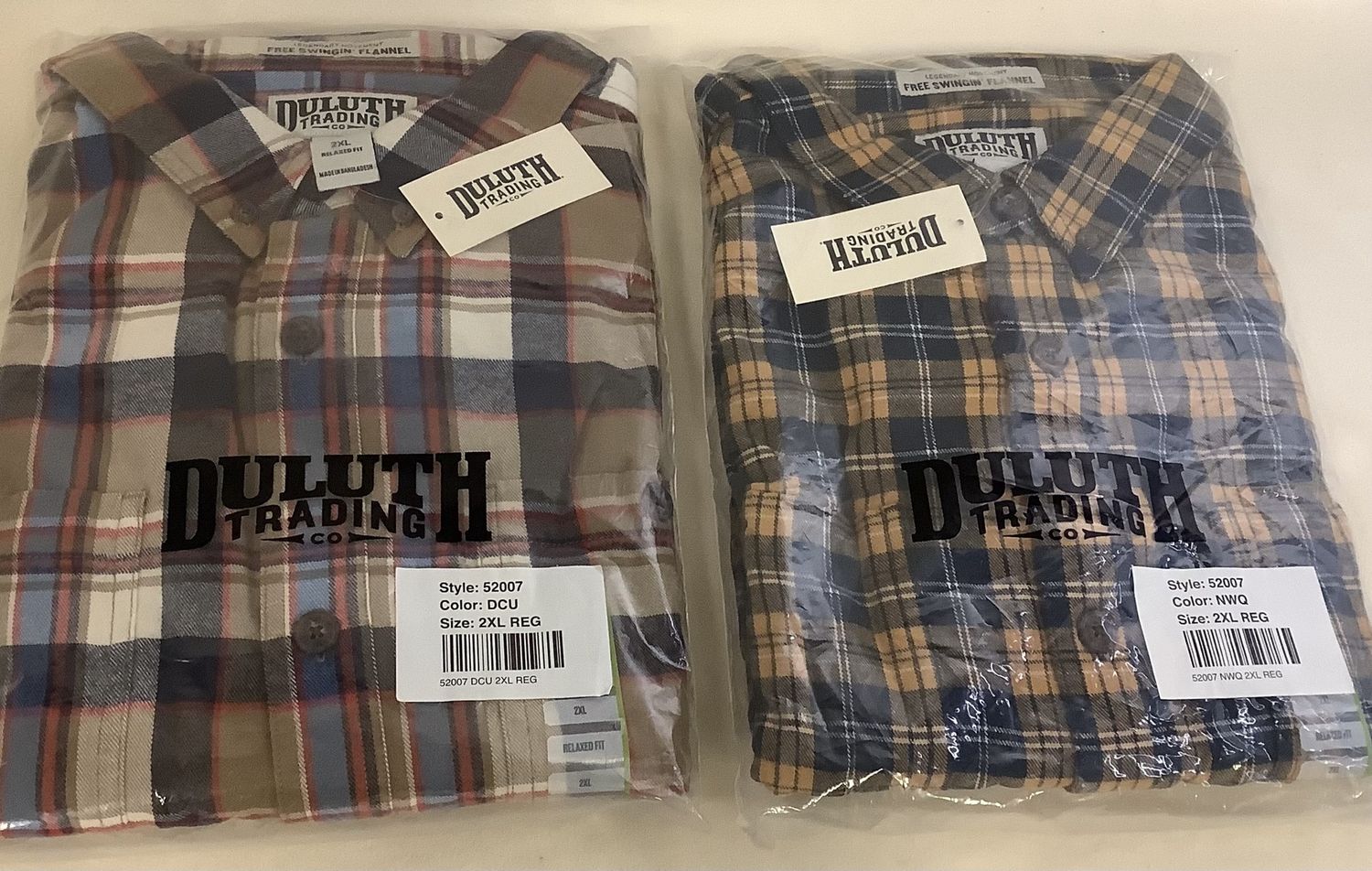 Duluth Trading Company Free Swingin&#39; Relaxed Fit Plaid Flannel Shirt (Men&#39;s Size 2XL Regular) - CL2002