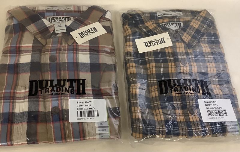 Duluth Trading Company Free Swingin&#39; Relaxed Fit Plaid Flannel Shirt (Men&#39;s Size 2XL Regular) - CL2002