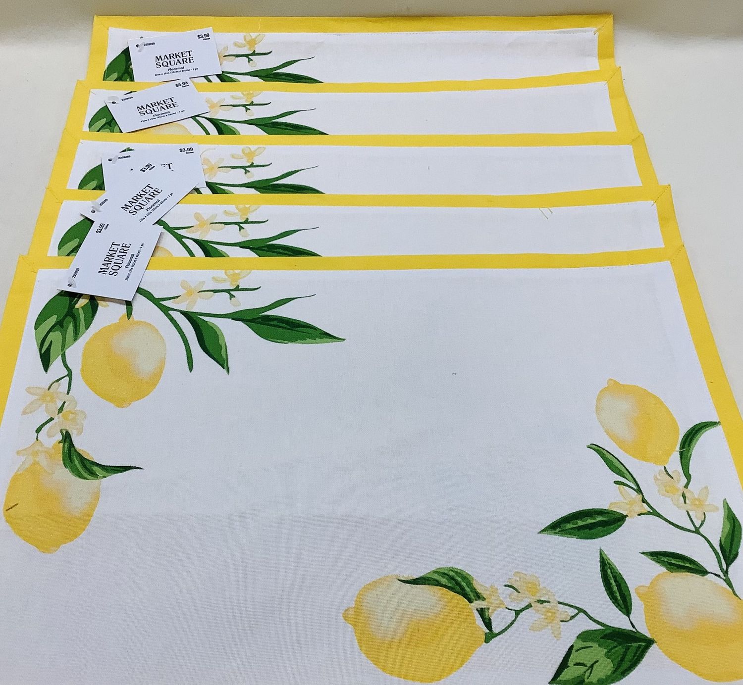 Market Square &quot;Lemon Bliss&quot; Placemats (Set of 5) - RS4812