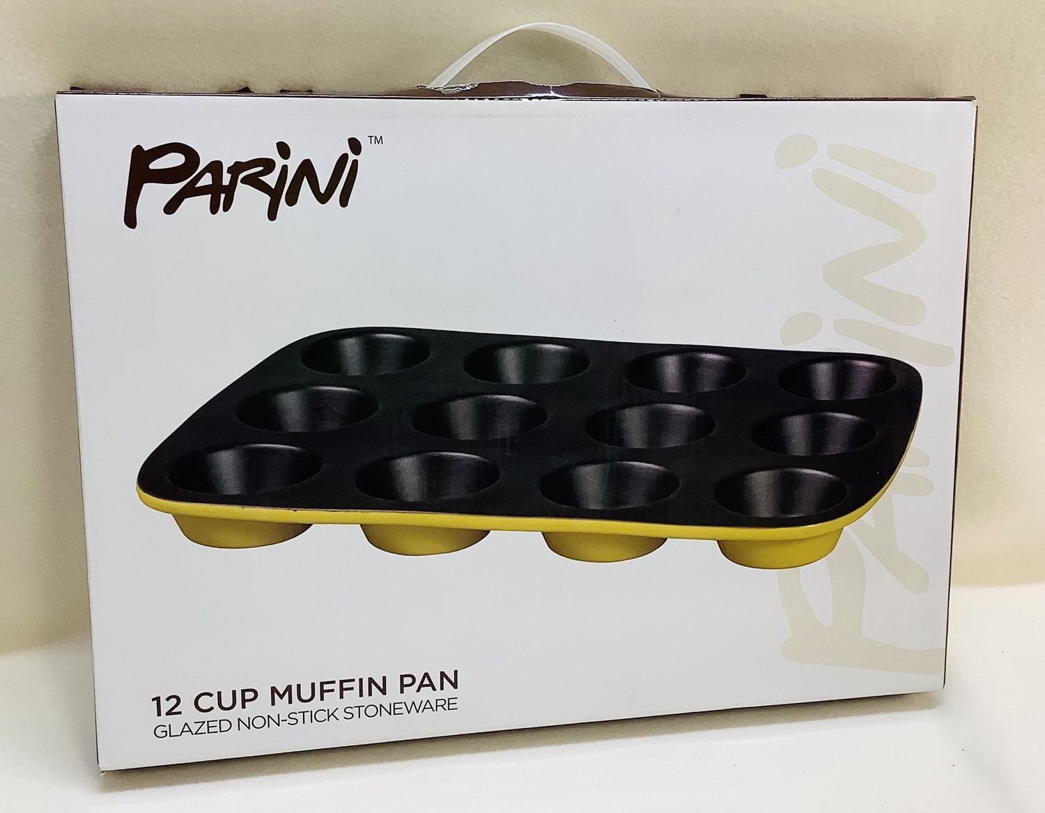 Parini 12 Cup Muffin Pan, Glazed Non-Stick Stoneware - RS4824