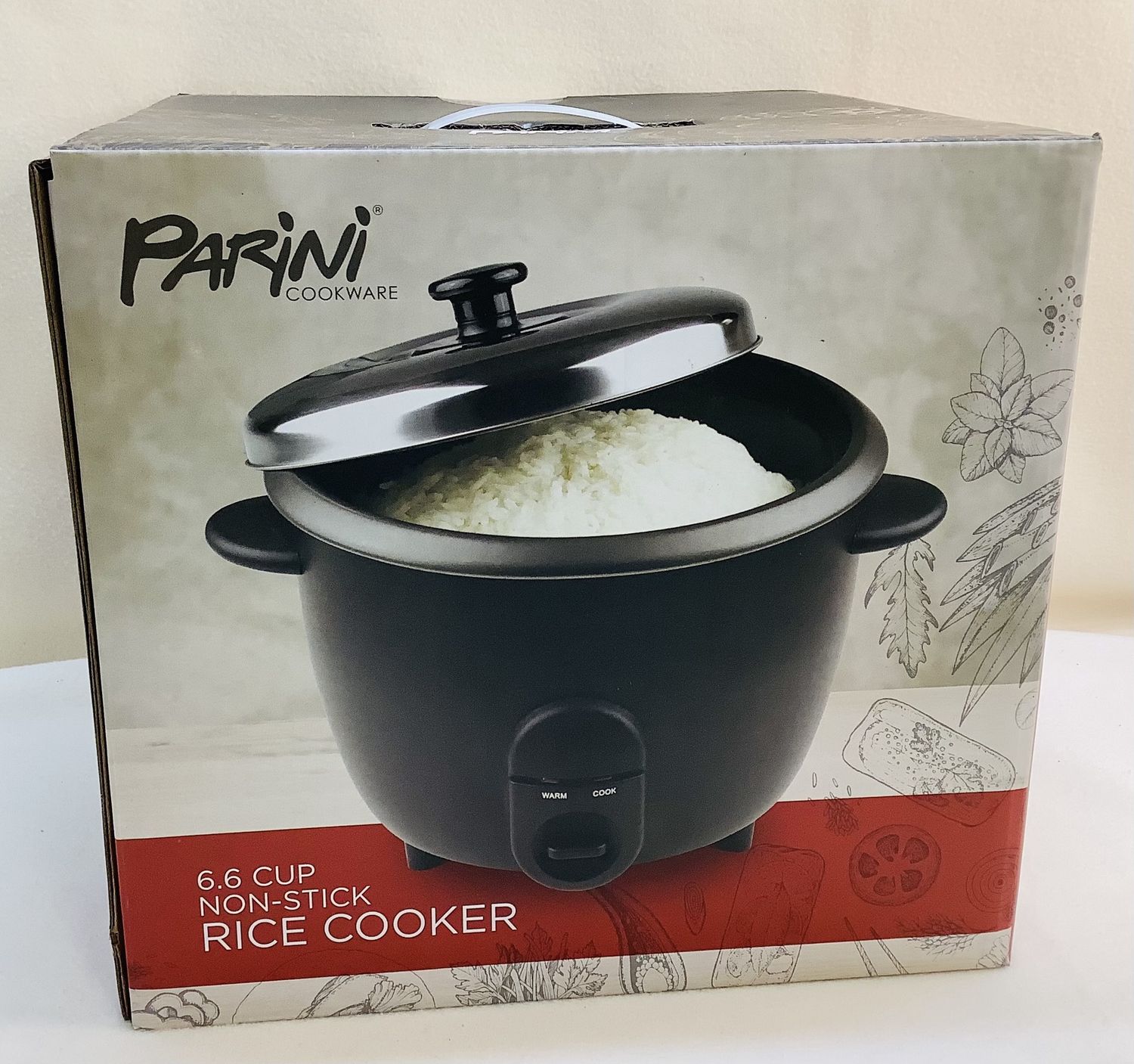 Parini 6.6 Cup Non-Stick Rice Cooker - RS4826