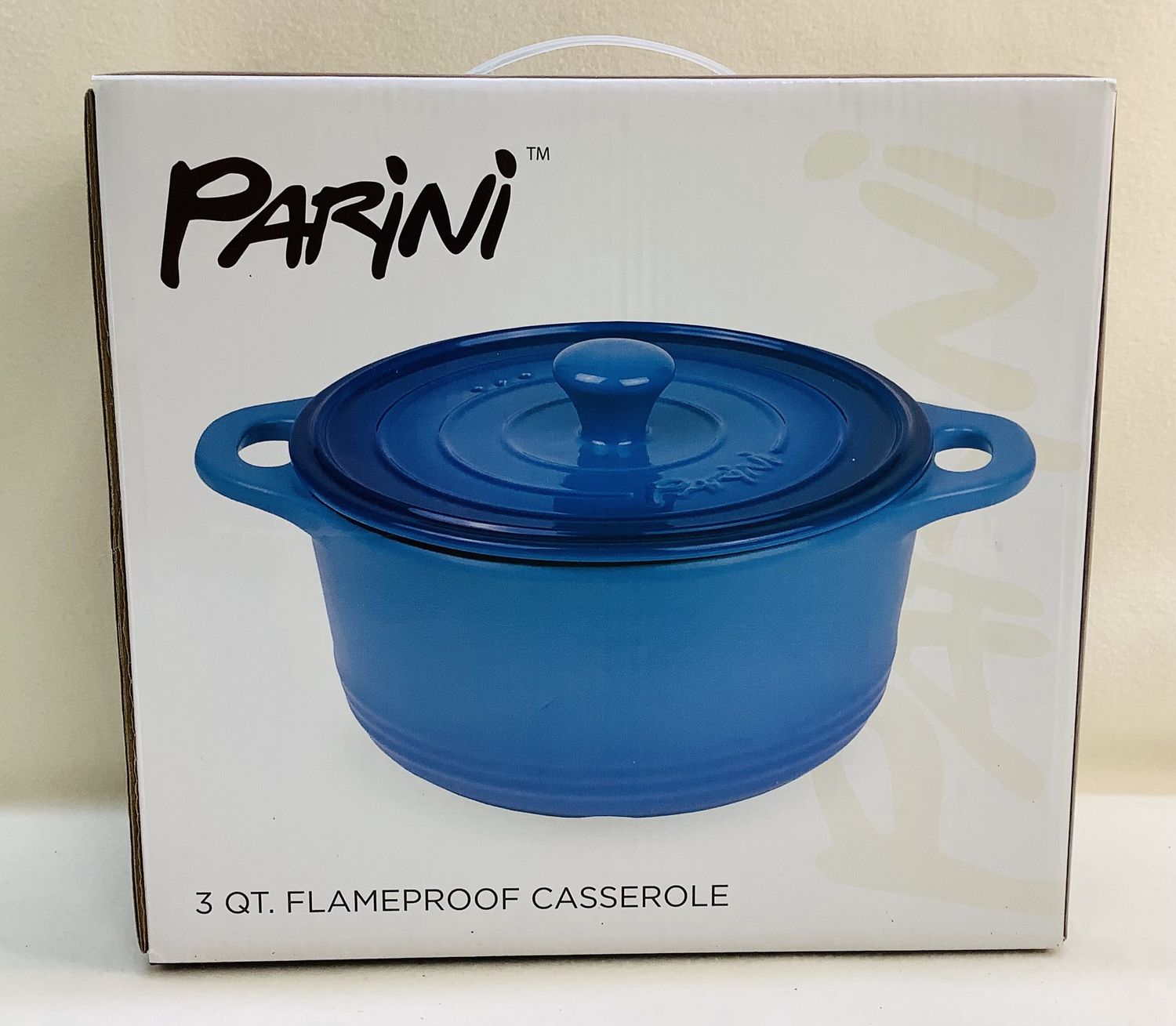 Parini 3 QT Flameproof Casserole with Lid, Blue - RS4827