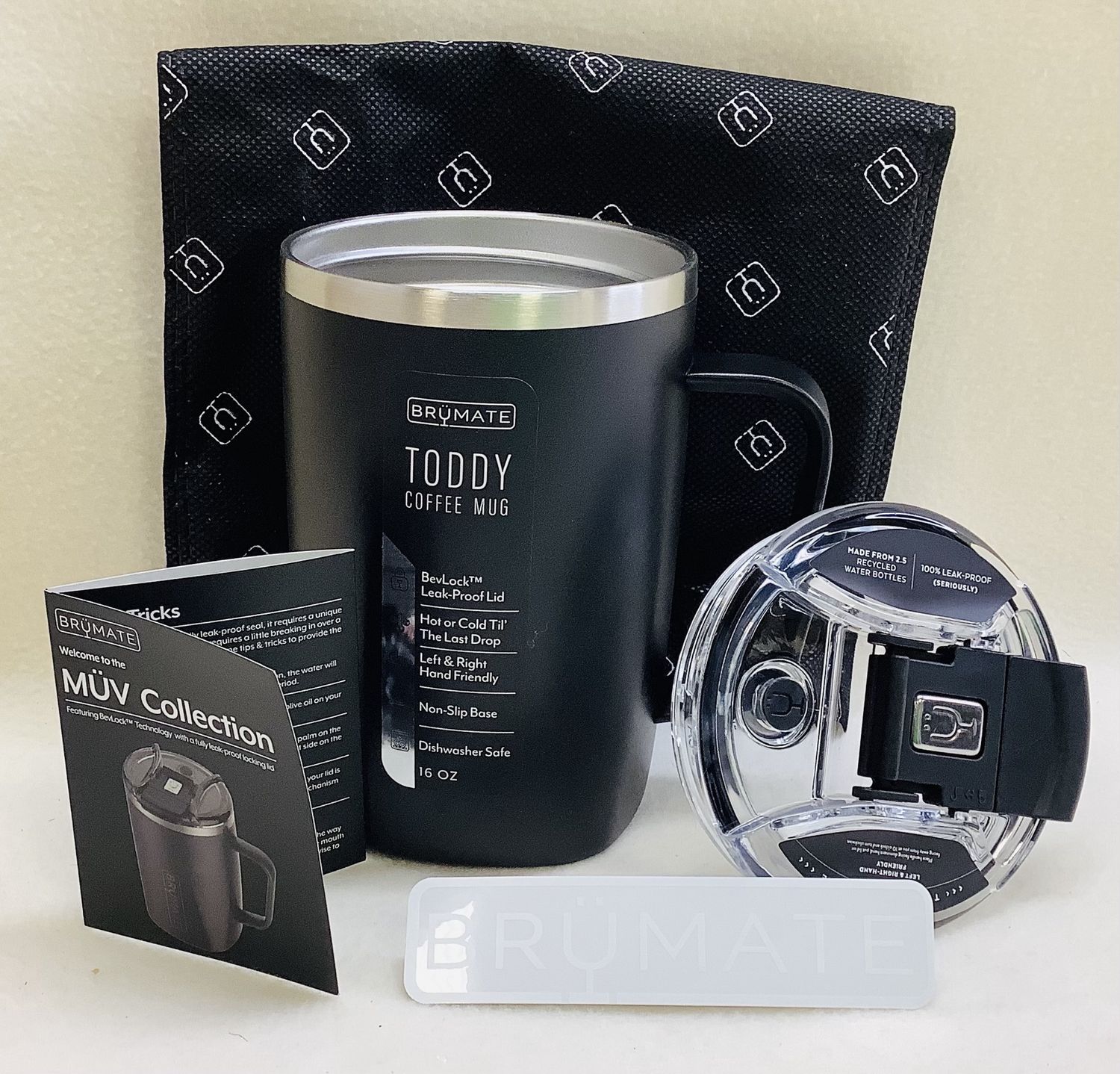 BrüMate Toddy 16 oz. 100% Leak Proof Insulated Coffee Mug, Matte Black - RS4846