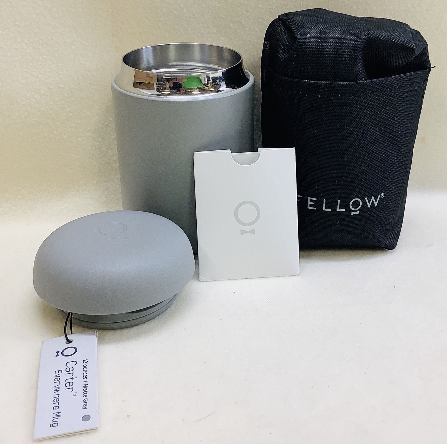 Fellow 12 oz. Carter Wide Mouth Travel Mug, Matte Grey - RS4845