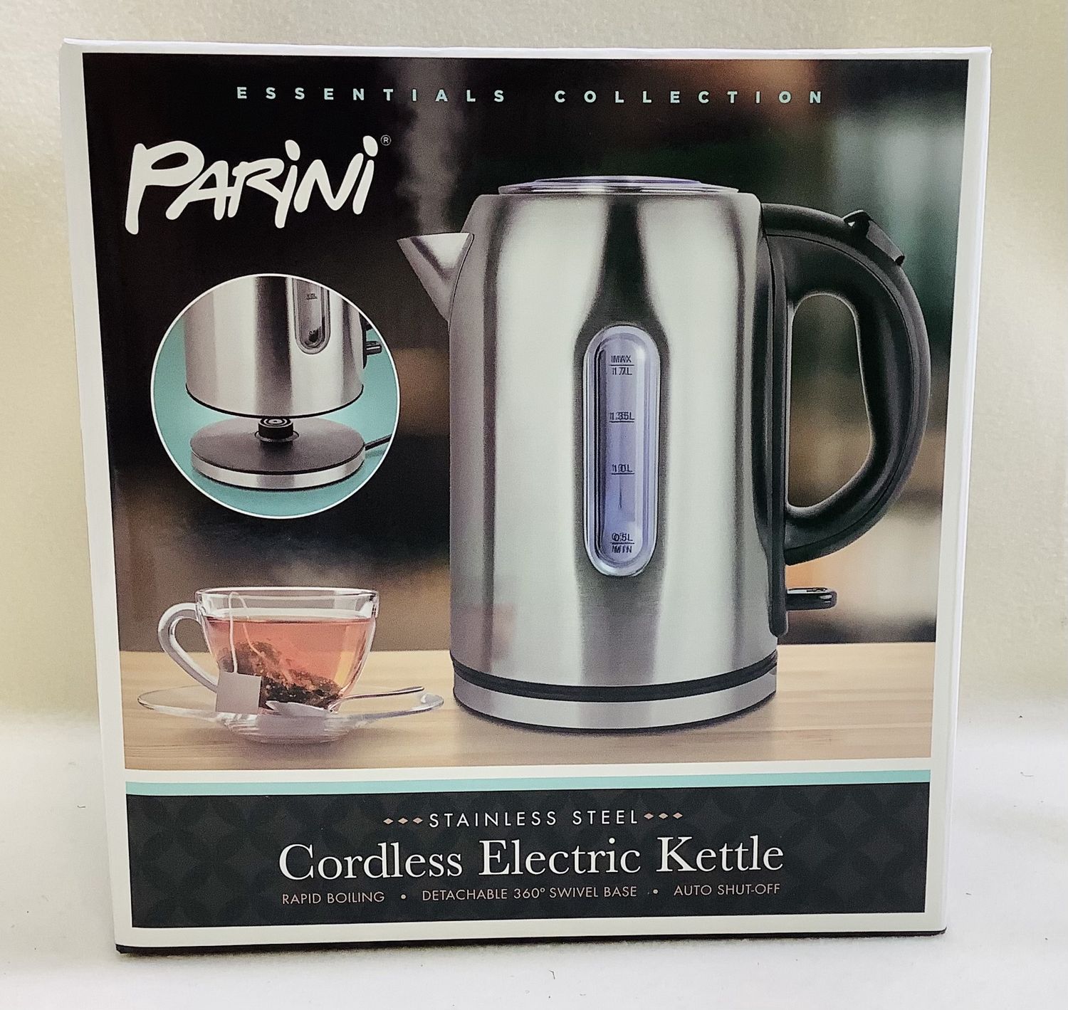 Parini Stainless Steel Cordless Electric Kettle - RS4897
