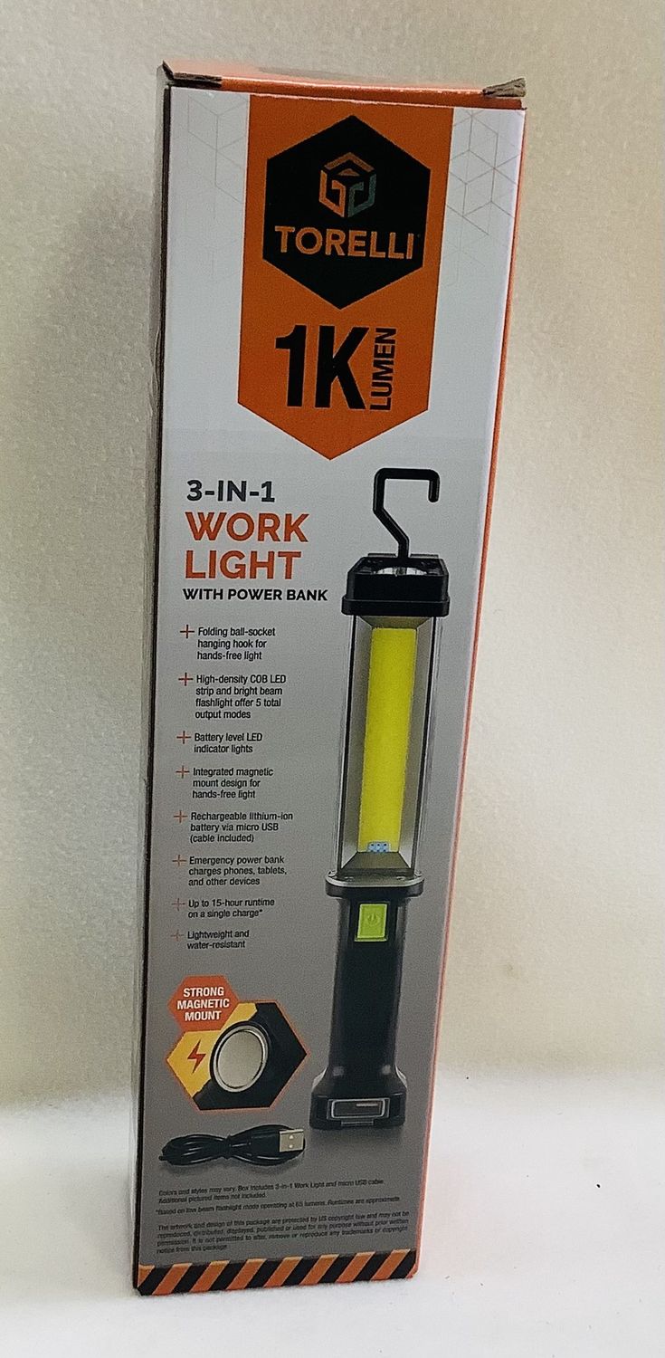Torelli 3-in-1 Work Light with Power Bank - RS4904