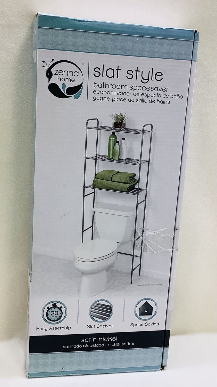 Zenna Home Spacesaver Shelf, Satin Nickel - RS4917