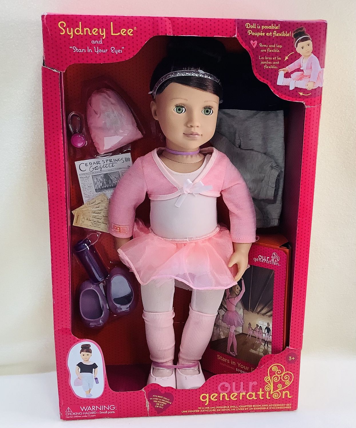 Our Generation Sydney Lee w/Storybook &amp; Outfit 18&quot; Ballet Doll (Ages 3+) - RS4924