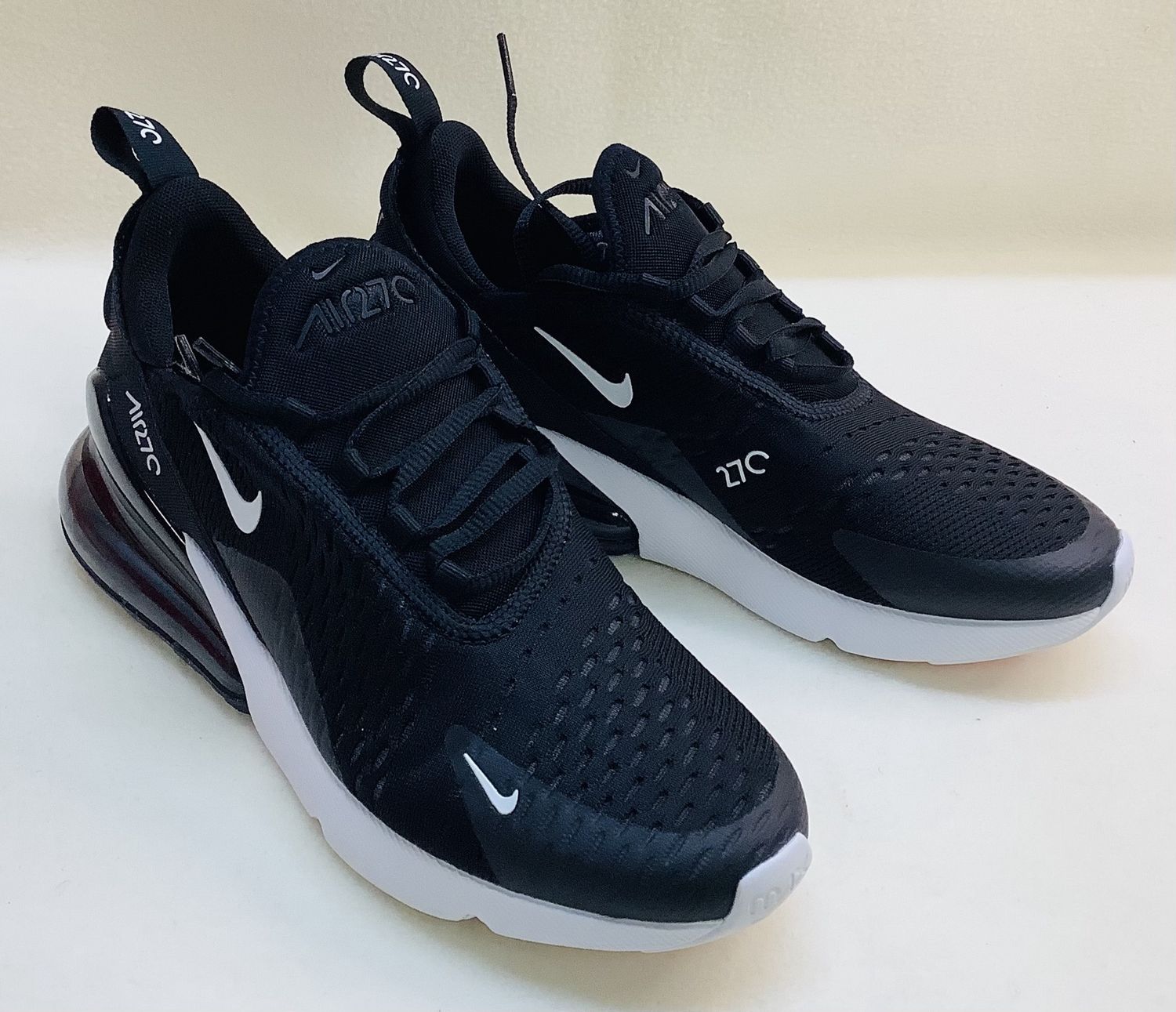 Nike Air Max 270 (GS) Sneakers, Black/White (Size EUR 39) - CL2015