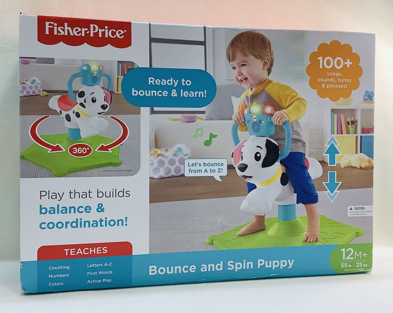 Fisher-Price Bounce &amp; Spin Puppy Musical Learning Toy (Ages 12M+) - RS4941