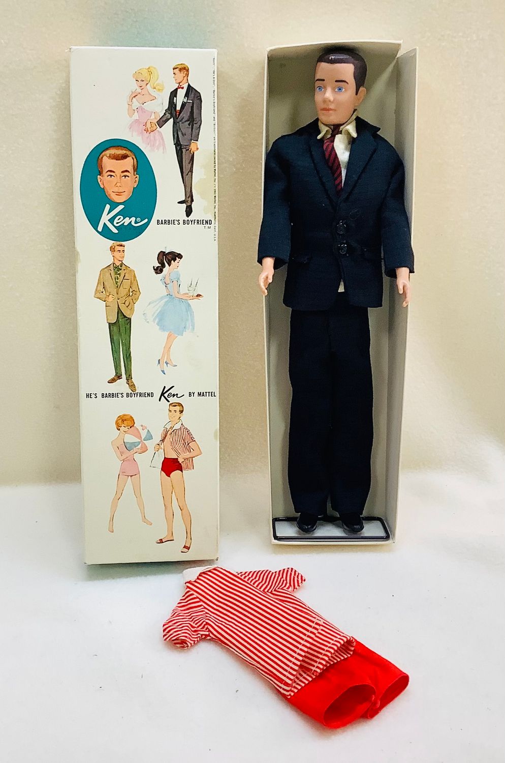 Vintage 1960&#39;s Mattel Barbie&#39;s Boyfriend Ken Doll in Original Box - RS4943
