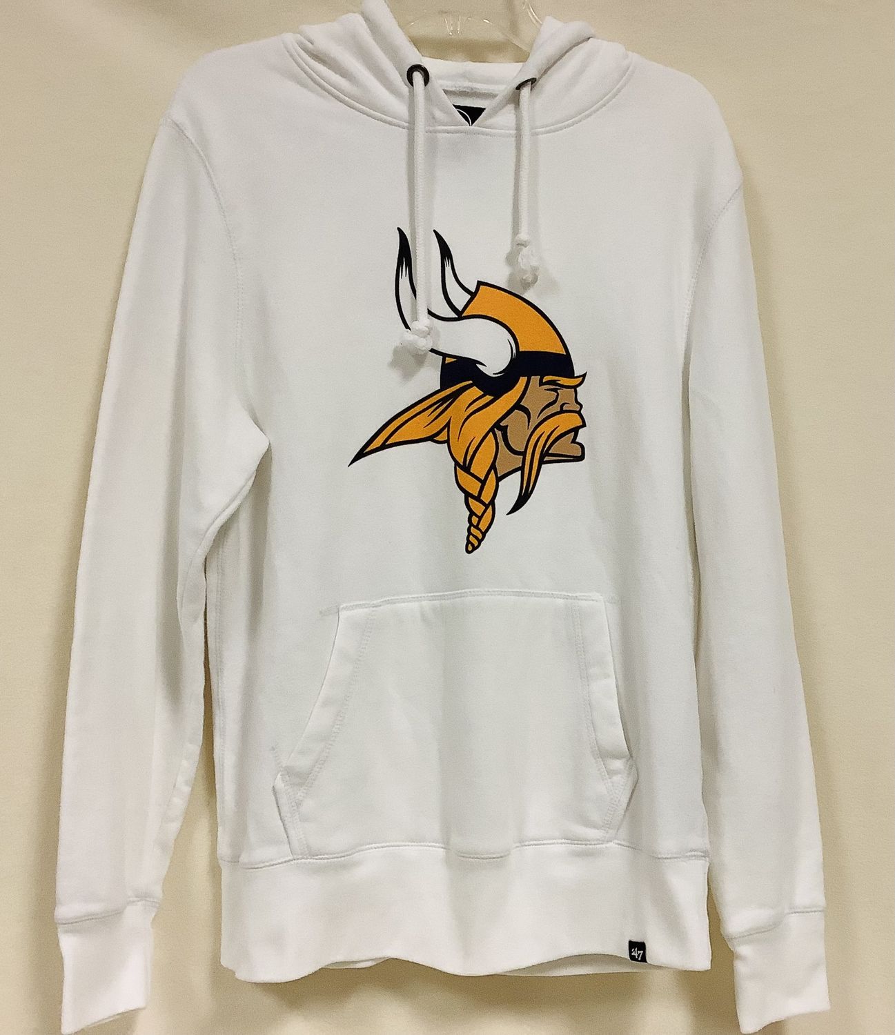 Minnesota Vikings &#39;47 Imprint White Out Pullover Hoodie w/Pocket (Women&#39;s Size M) - CL2020
