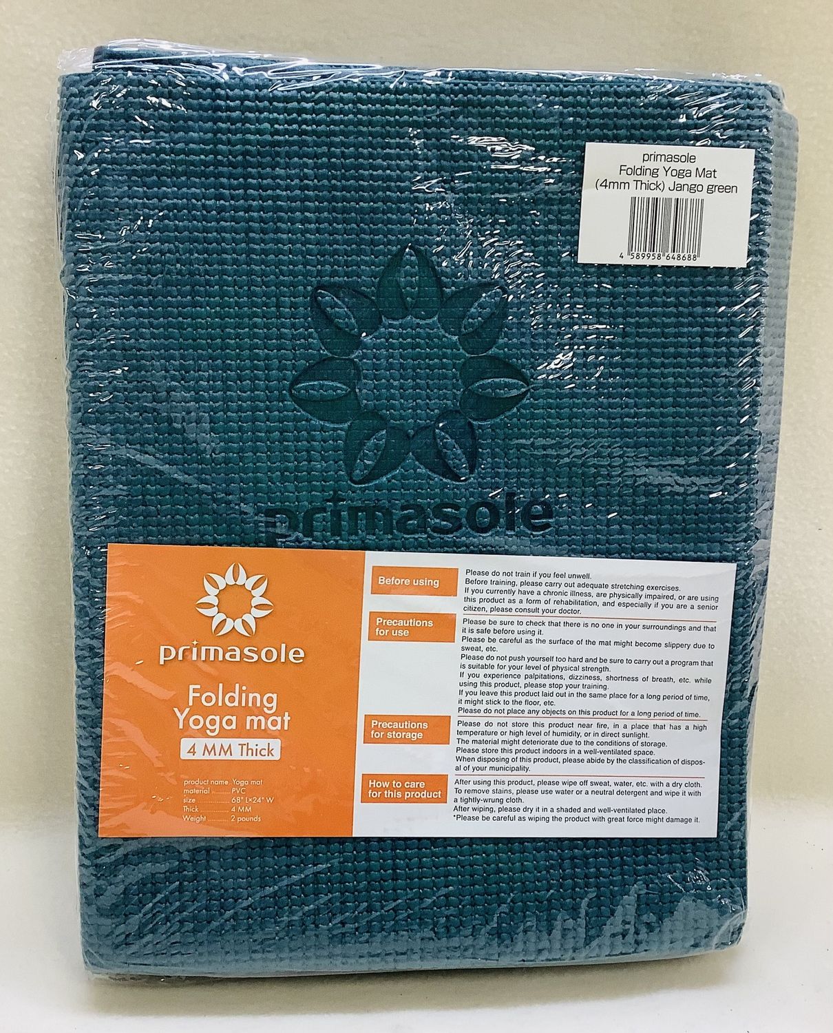 Primasole Folding Yoga Mat, Jango Green - RS4953