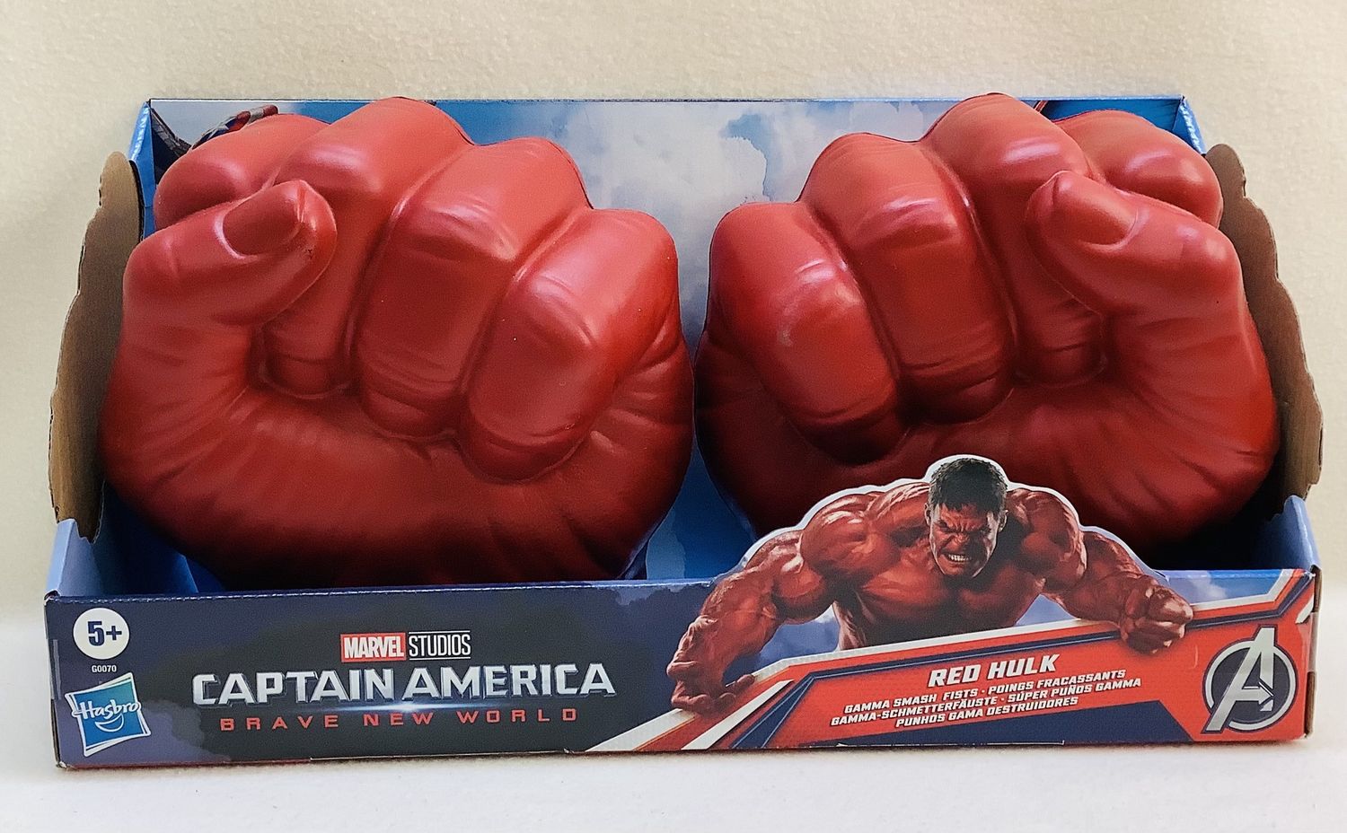 Marvel Avengers Captain America Brave New World Red Hulk Gamma Smash Fists (Ages 5+) - RS4962