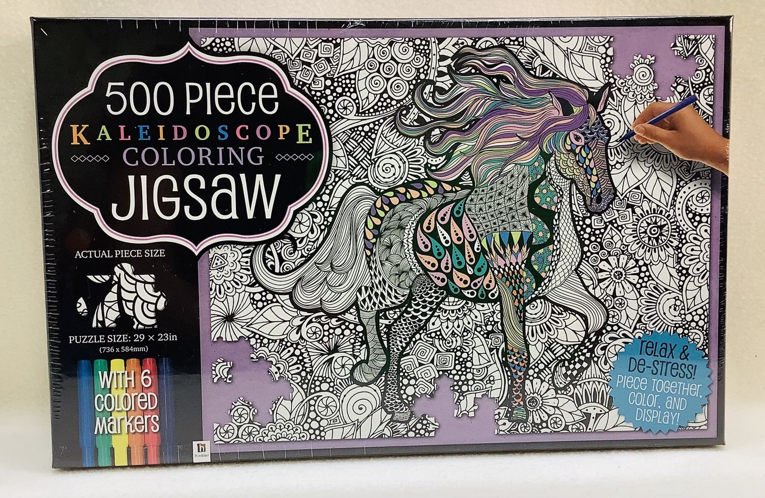 Kaleidoscope 500-PC Coloring Jigsaw Puzzle - RS4965