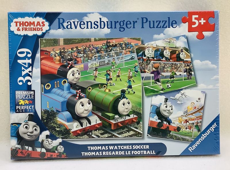 Ravensburger &quot;Thomas Watches Soccer&quot; 3 x 49-PC Puzzle Set (Ages 5+) - RS4988