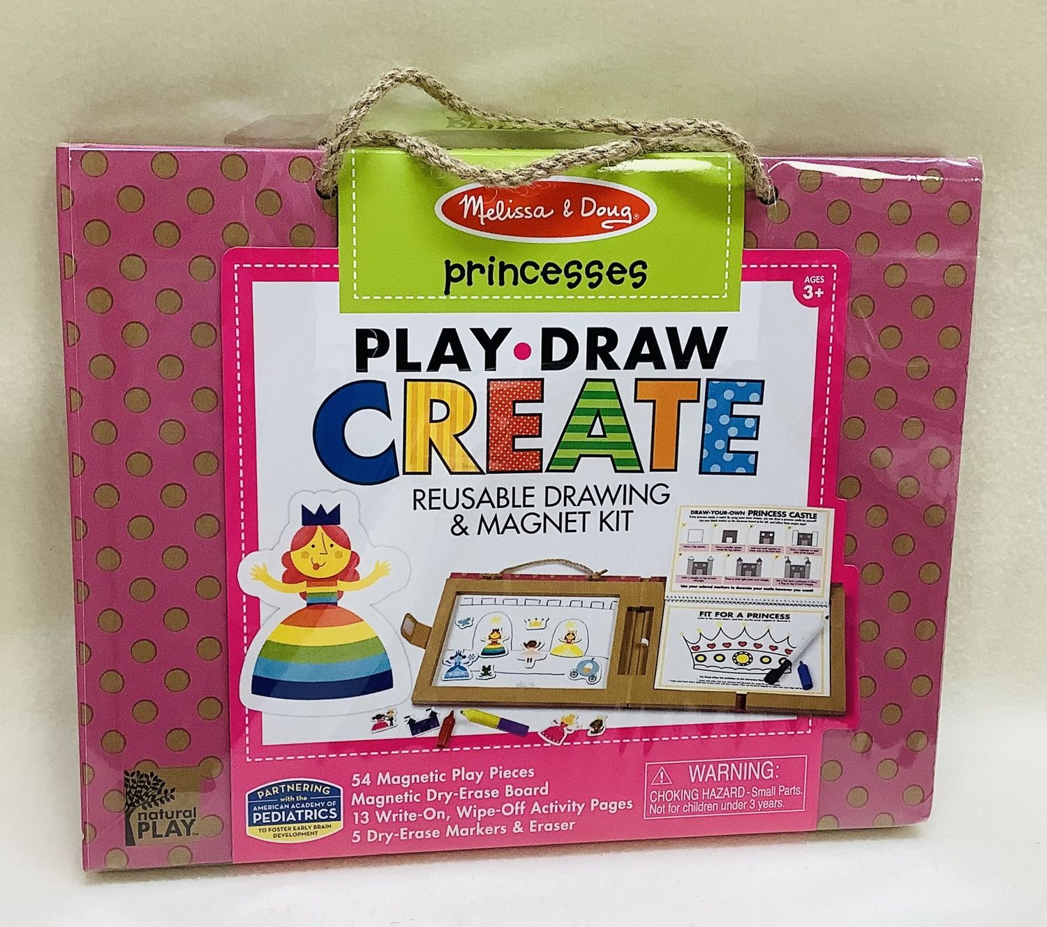 Melissa &amp; Doug Princesses Play-Draw Create Reusable Drawing &amp; Magnet Kit (Ages 3+) - RS4982