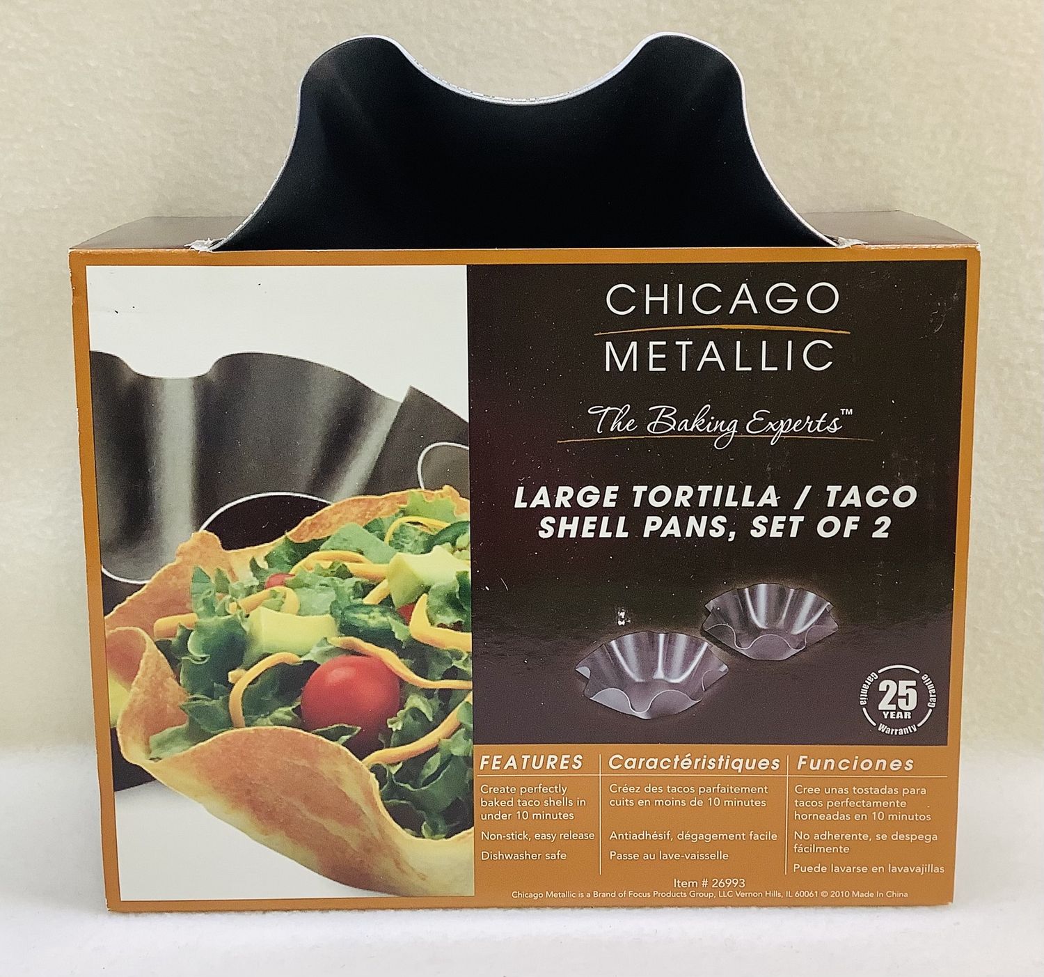 Chicago Metallic Large Tortilla/Taco Shell Pans - RS5005