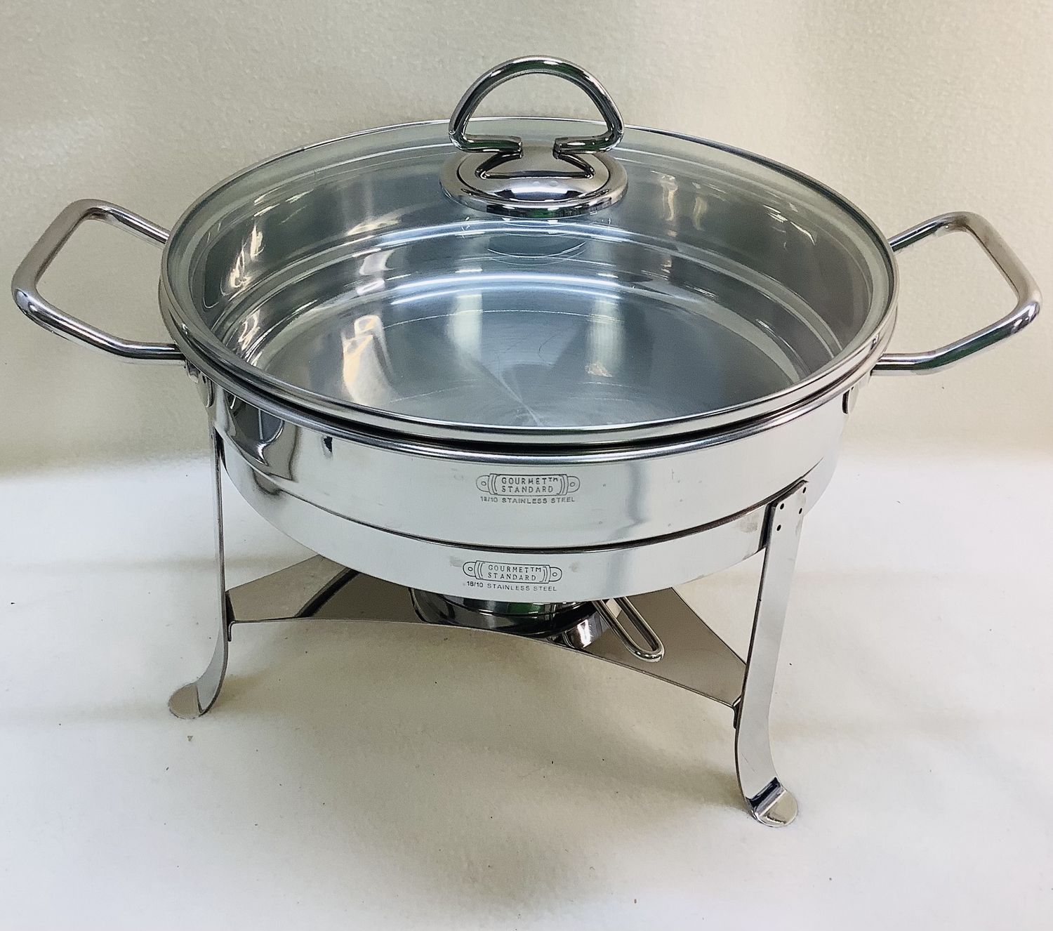 Gourmet Standard Round Stainless Steel 3 QT Chafing Dish - RS5006