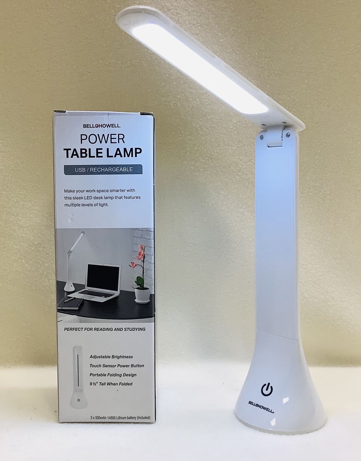 Bell &amp; Howell USB/Rechargeable Power Table Lamp w/Power Cord - RS5023