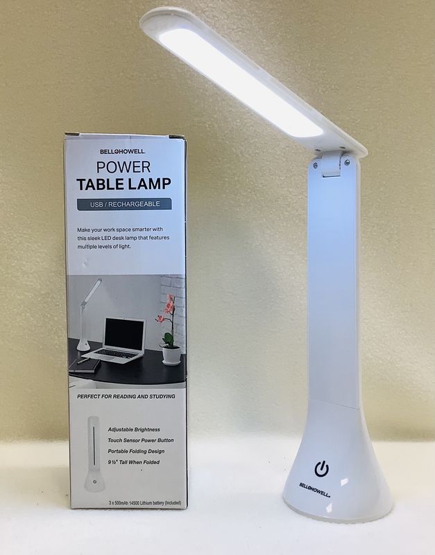 Bell &amp; Howell USB/Rechargeable Power Table Lamp w/Power Cord - RS5023