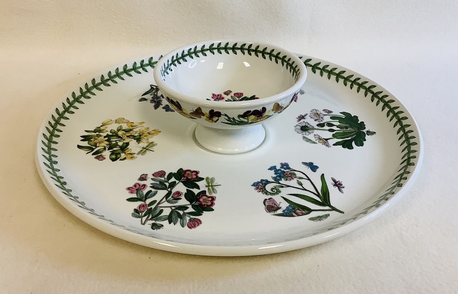 Portmeirion Botanic Garden Chip and Dip Platter, England - RS5049