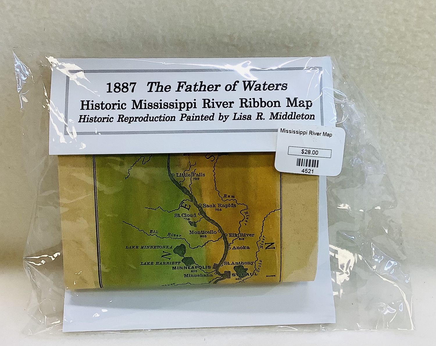 Mississippi River Historic Ribbon Map - RS5071